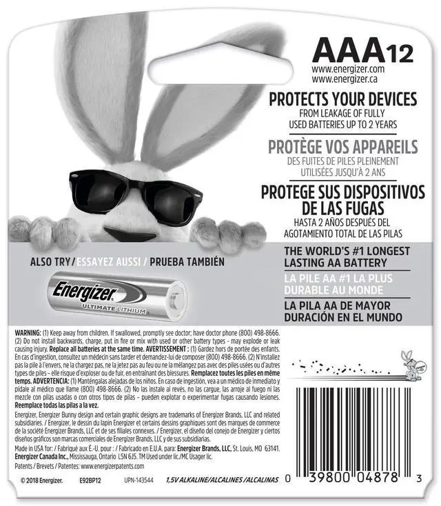 Alt view image 2 of 6 - Energizer MAX AAA Alkaline Batteries (8 Pack)