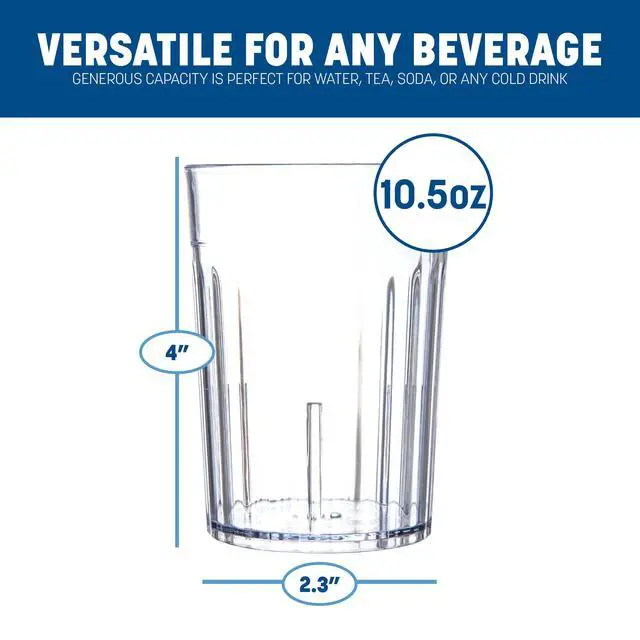 Alt view image 3 of 6 - Carlisle FoodService Products Bistro Tumbler 10.2oz Plastic Clear