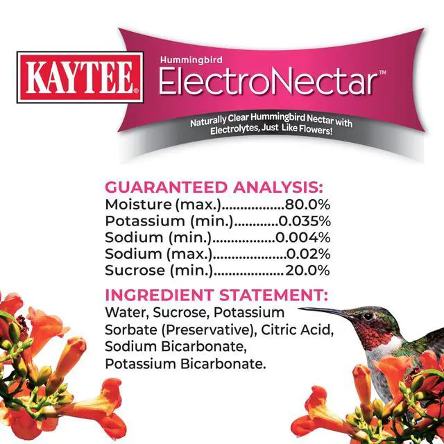 Alt view image 6 of 6 - Kaytee Hummingbird ElectroNectar Wild Bird Food, Ready to Use, 64Ounces