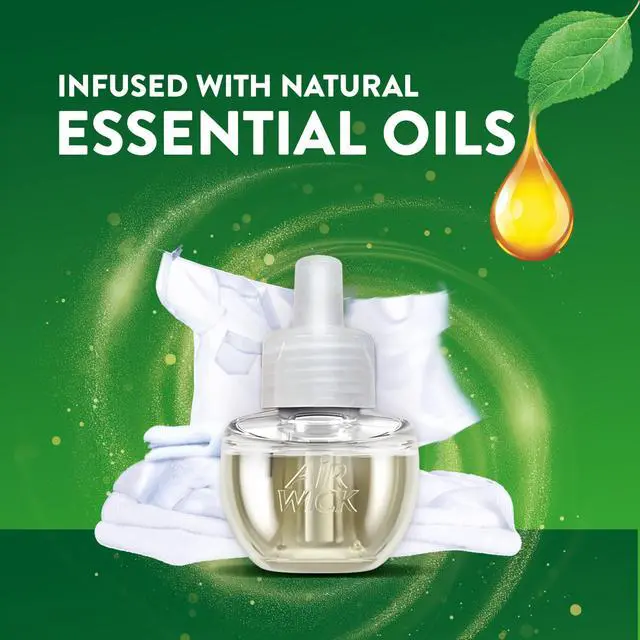 Alt view image 4 of 4 - Air Wick Plug-in Scented Oil Refill, Fresh Linen, 2 Count, Air Freshener, Essential Oils
