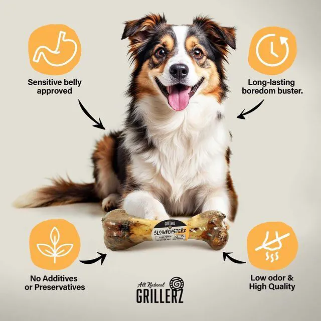 Alt view image 6 of 7 - Grillerz Pork Femur Bone Rawhide-Free 1 Count