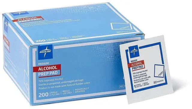 Main image of Medline Isopropyl Alcohol Pads Sterile Medium 200 Count
