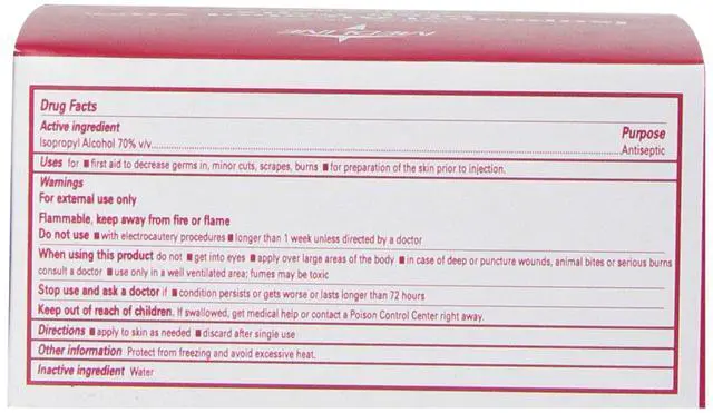 Alt view image 5 of 5 - Medline Isopropyl Alcohol Pads Sterile Medium 200 Count