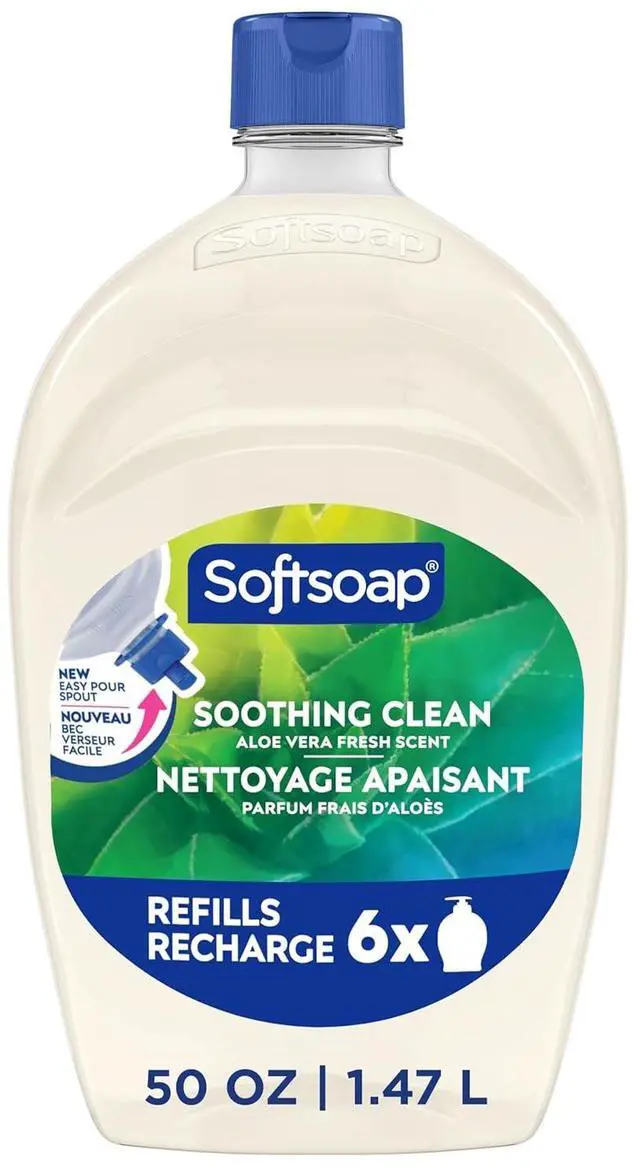 Main image of Softsoap Soothing Clean Hand Soap Refill, 50fl oz, Aloe Vera Fresh Scent