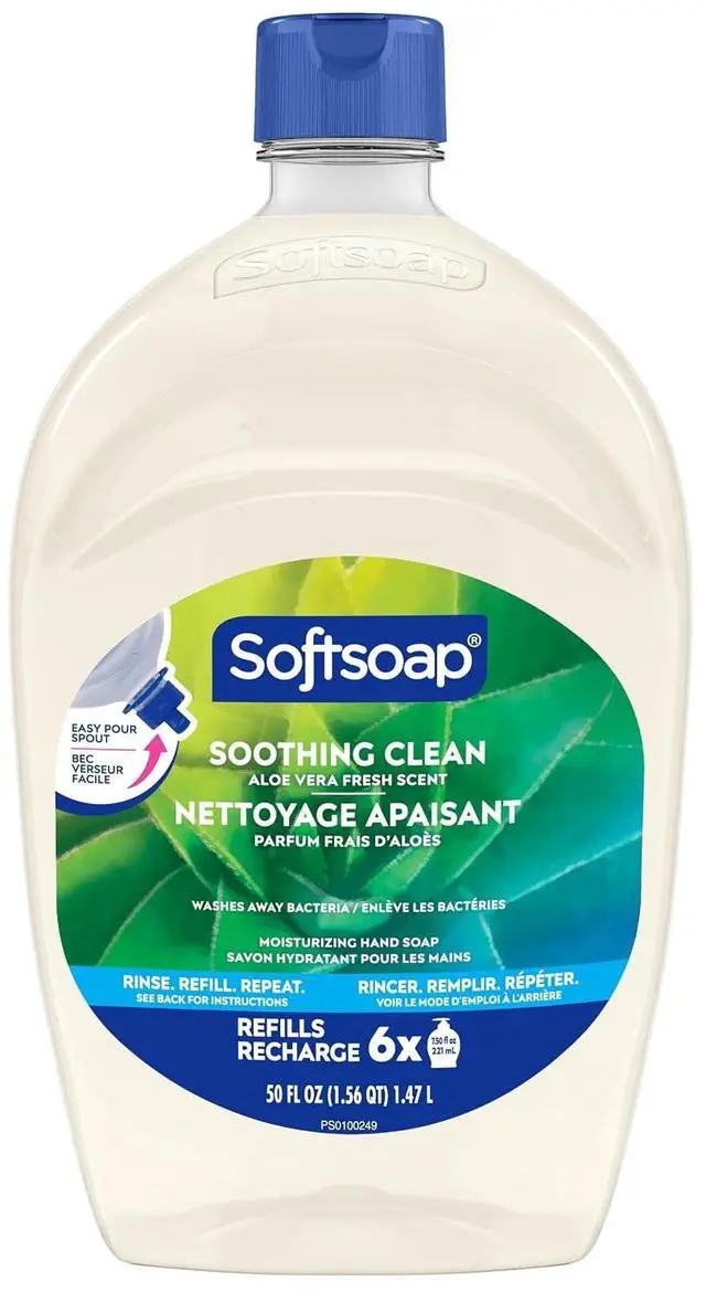 Main image of Softsoap Soothing Clean Hand Soap Refill, 50 fl oz, Aloe Vera Fresh Scent