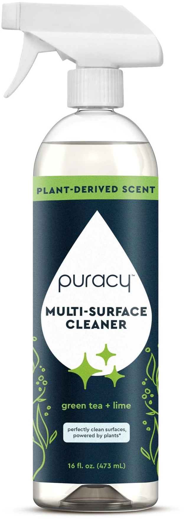 Main image of Puracy All Purpose Cleaner Spray, Green Tea & Lime, 16 fl oz, 1 Pack - Plant-Powered Multi-Surface Cleaner