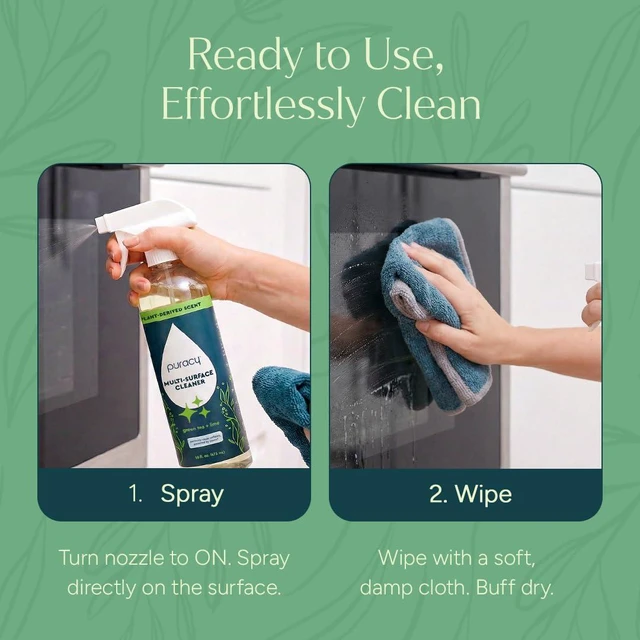 Alt view image 4 of 7 - Puracy All Purpose Cleaner Spray, Green Tea & Lime, 16 fl oz, 1 Pack - Plant-Powered Multi-Surface Cleaner
