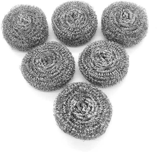 Main image of KTOJOY 6 Pack Stainless Steel Wool Scrubber Scouring Pads