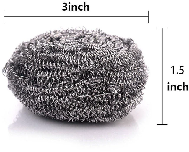 Alt view image 2 of 6 - KTOJOY 6 Pack Stainless Steel Wool Scrubber Scouring Pads