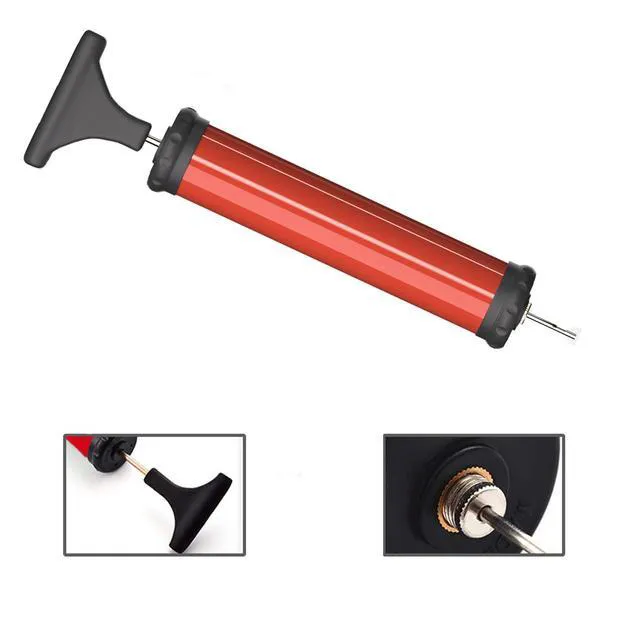 Alt view image 3 of 6 - DDUO Portable Ball Pump Air Inflator Kit with Needle, Nozzle, Extension Hose for Basketball, Football, Volleyball, Rugby, Sports Ball
