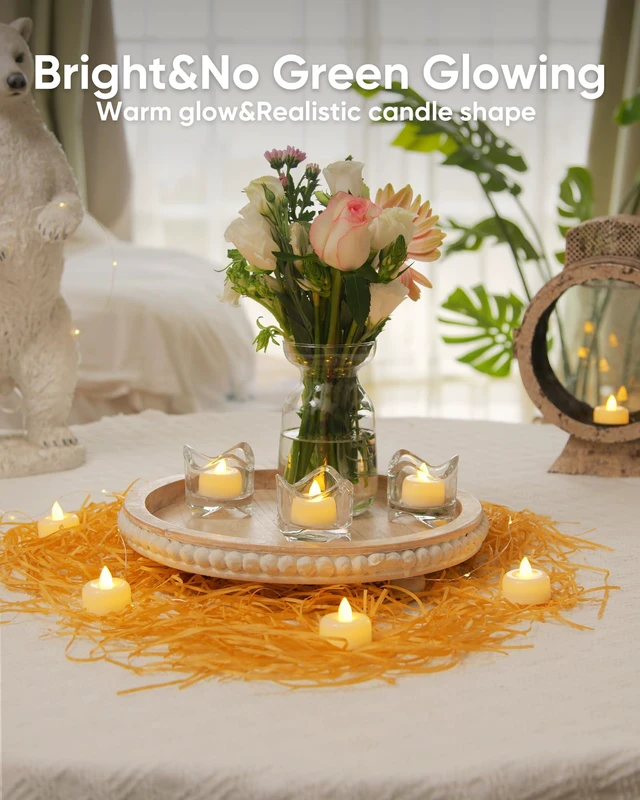 Alt view image 4 of 6 - Amagic Flameless LED Tea Lights Candles, 12 Pack, Battery Operated, Warm White