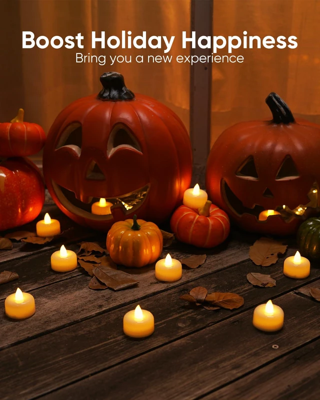 Alt view image 5 of 6 - Amagic Flameless LED Tea Lights Candles, 12 Pack, Battery Operated, Warm White