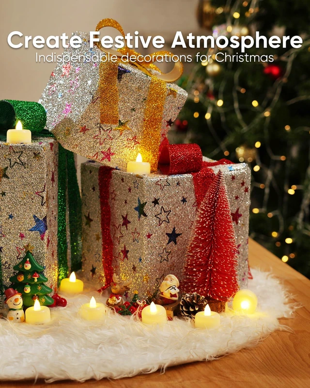 Alt view image 6 of 6 - Amagic Flameless LED Tea Lights Candles, 12 Pack, Battery Operated, Warm White