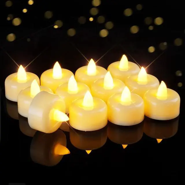 Main image of Raycare 12/24/50/100/150-Pack Battery Operated Tea Lights Candles