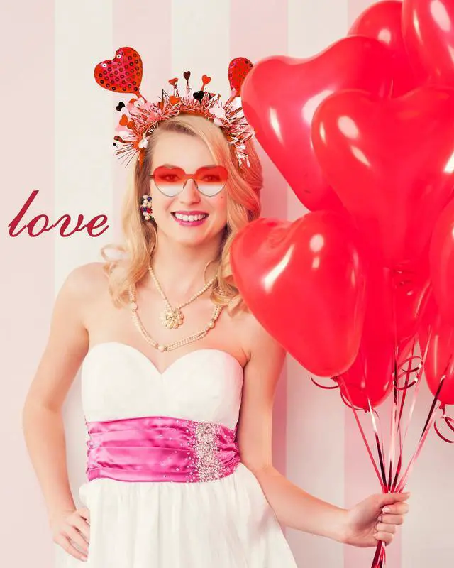 Alt view image 7 of 7 - Dolkoic Heart Headband and Heart Sunglasses Valentines Halloween Party Accessories