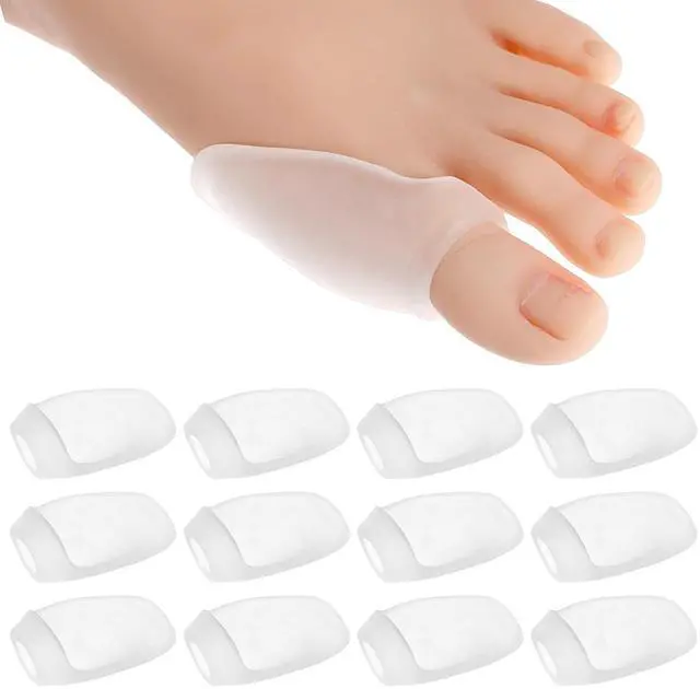 Main image of Dimeho Bunion Cushion Protector Pads with Separator Guards, 12 Pcs, Clear Shields Relief for Big Toe Calluses Corns