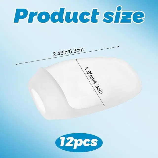 Alt view image 5 of 6 - Dimeho Bunion Cushion Protector Pads with Separator Guards, 12 Pcs, Clear Shields Relief for Big Toe Calluses Corns