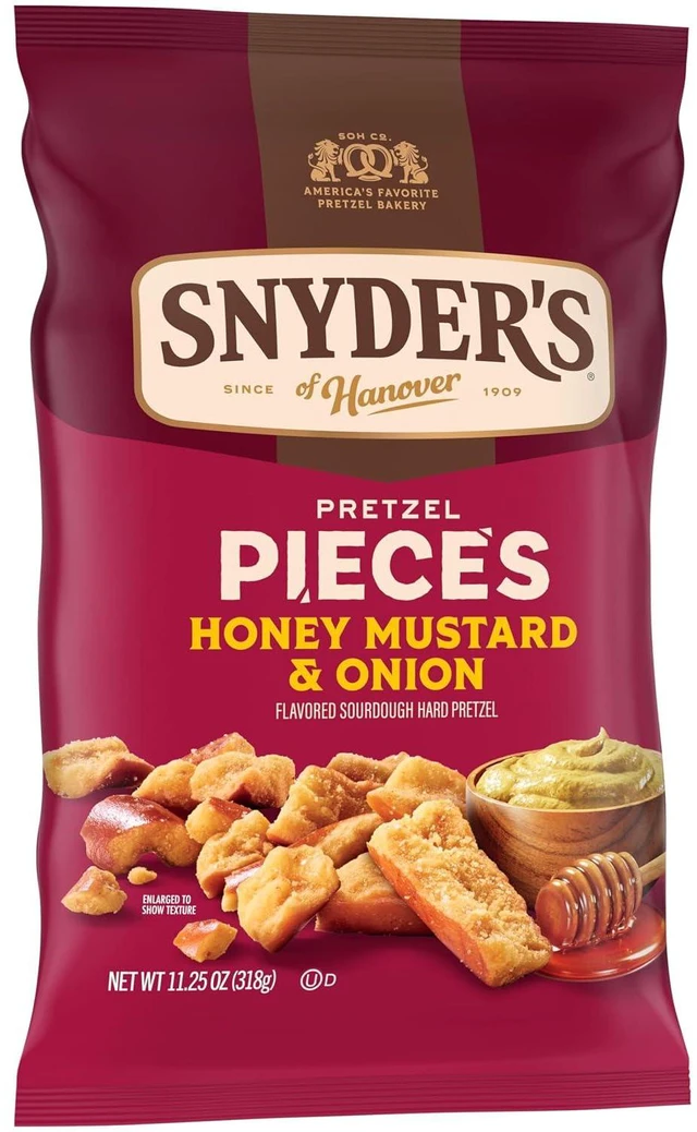 Alt view image 2 of 7 - Snyder's of Hanover Honey Mustard & Onion Flavored Pretzel Pieces, 11.25oz