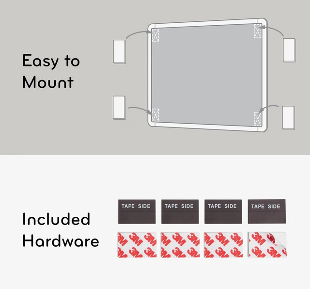 Alt view image 2 of 6 - U Brands Contempo Magnetic Small Whiteboard, 8.5" x 11", White Modern Frame, for Students, Fridge and Locker, Includes Marker and Magnet