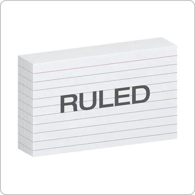 Alt view image 3 of 6 - Oxford 63500 Heavyweight Ruled Index Cards, 3" x 5", White, 100 per Pack