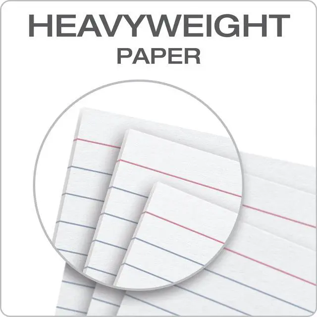 Alt view image 2 of 6 - Oxford 63500 Heavyweight Ruled Index Cards, 3" x 5", White, 100 per Pack