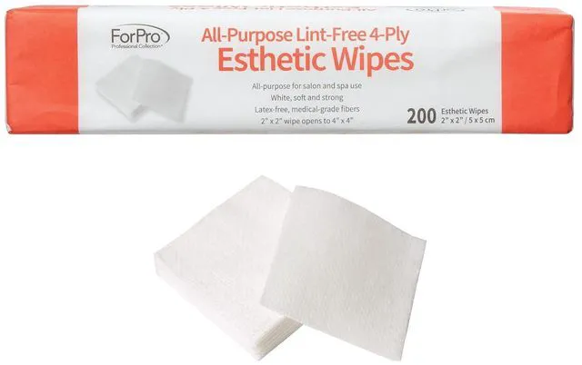 Main image of ForPro All-Purpose Lint-Free 4-Ply Esthetic Wipes, 200 Count, 2"x2"