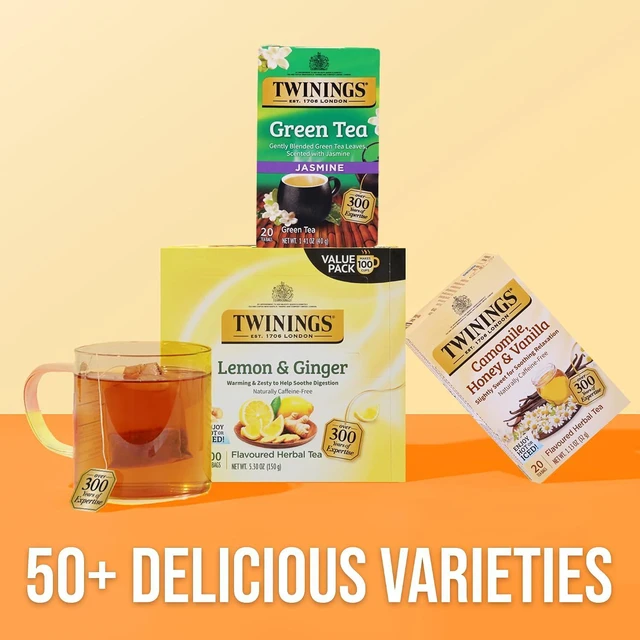 Alt view image 5 of 6 - Twinings Camomile, Honey & Vanilla Herbal Tea, 20 Count (Pack of 1), Naturally Caffeine-Free, Enjoy Hot or Iced
