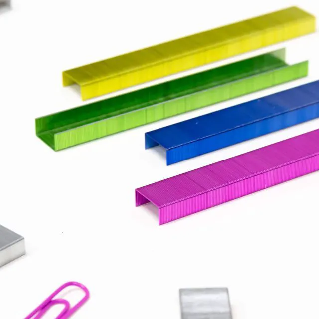 Alt view image 6 of 6 - BAZIC Standard Staples (26/6) Metallic Color, 3000/Pack, Assorted Colors, 1-Pack