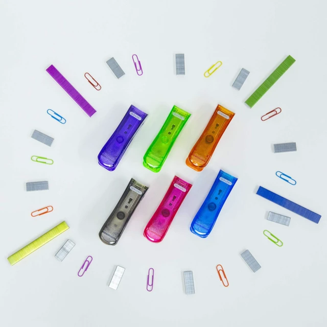 Alt view image 3 of 6 - BAZIC Standard Staples (26/6) Metallic Color, 3000/Pack, Assorted Colors, 1-Pack