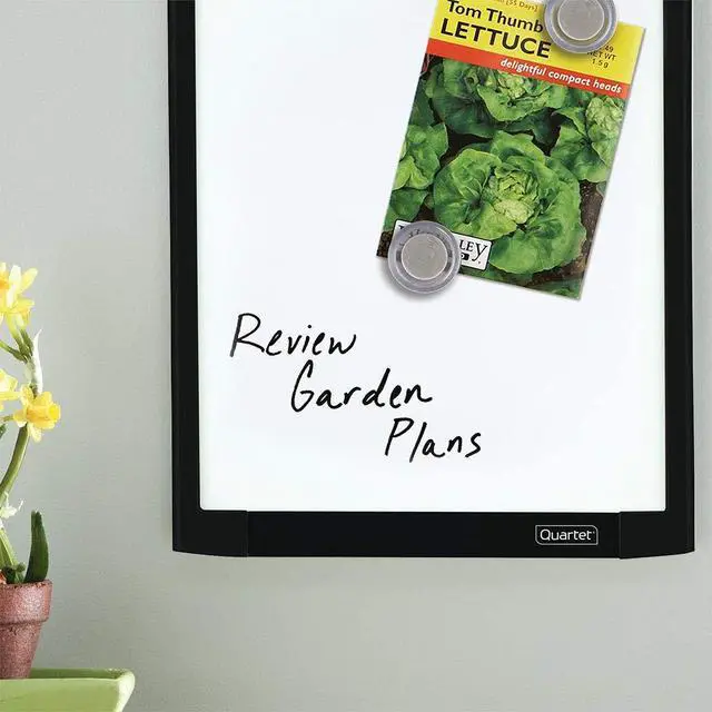 Alt view image 4 of 7 - Quartet MHOW8511-BK Magnetic Dry Erase Whiteboard, 8-1/2" x 11", Black Frame, with 1 Dry Erase Marker and 2 Magnets