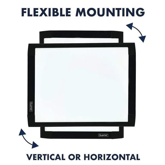 Alt view image 3 of 7 - Quartet MHOW8511-BK Magnetic Dry Erase Whiteboard, 8-1/2" x 11", Black Frame, with 1 Dry Erase Marker and 2 Magnets