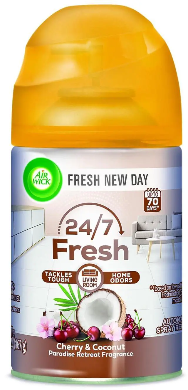 Main image of Air Wick Automatic Air Freshener Spray Refill, 1ct, Paradise Retreat, Odor Neutralization, Essential Oils