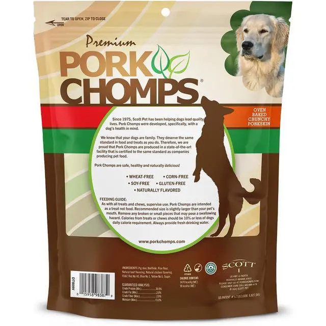 Alt view image 7 of 7 - Pork Chomps Dog Chews 5in Munchy Sticks Assorted Flavors 50 Count