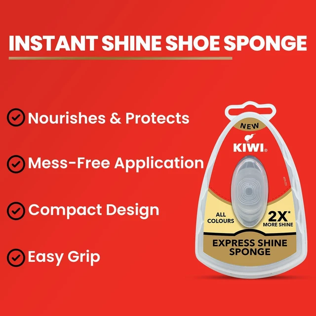 Alt view image 4 of 7 - KIWI Express Shine Instant Sponge Shoe Polish 5ml Wax Leather