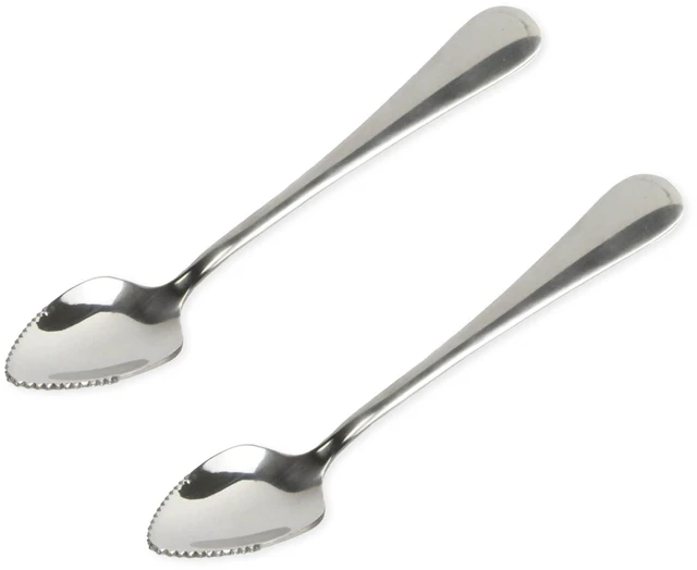 Main image of Chef Craft Select Serrated Grapefruit Spoon, 6.5 Inches, 2 Piece Set, Stainless Steel, Dishwasher-Safe