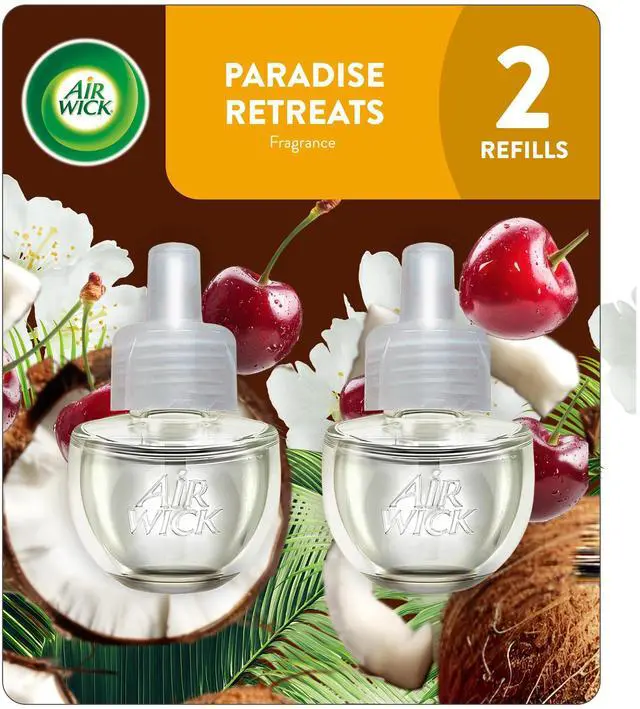 Main image of Air Wick Plug In Scented Oil Refill Paradise Retreat, Essential Oils, 2 Count