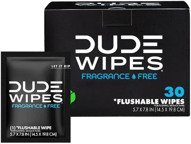 Main image of DUDE Wipes On-The-Go Unscented Adult Flushable Travel Wipes, 30 Count