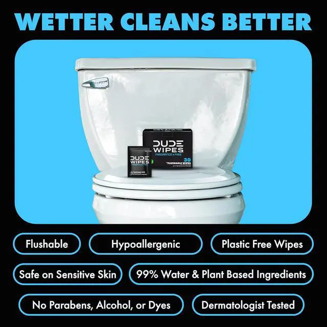 Alt view image 2 of 6 - DUDE Wipes On-The-Go Unscented Adult Flushable Travel Wipes, 30 Count