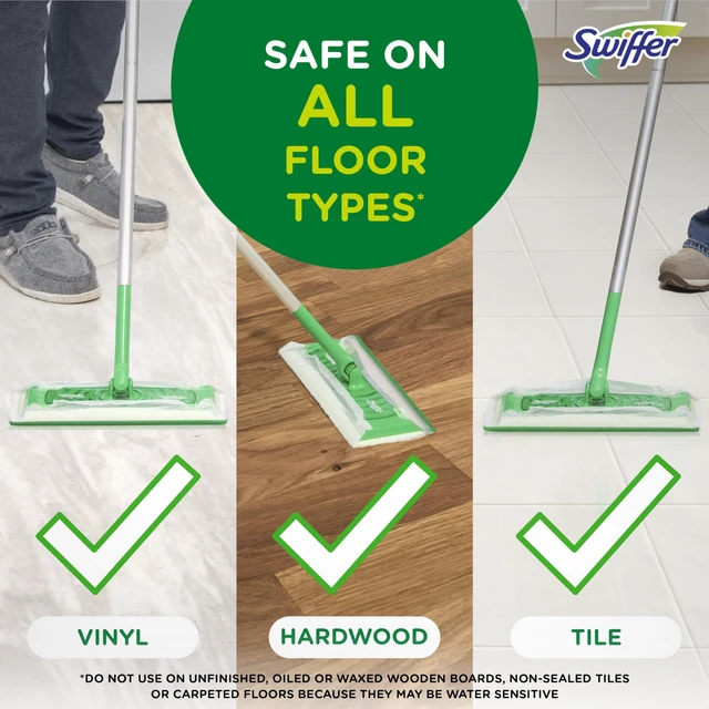 Alt view image 5 of 7 - Swiffer Sweep + Mop Wet Pads Refill, Lavender, 24ct, All Purpose Multi-Surface Floor Cleaning Cloths for Dirt, Dust, Hair, Home, Bathroom, Kitchen