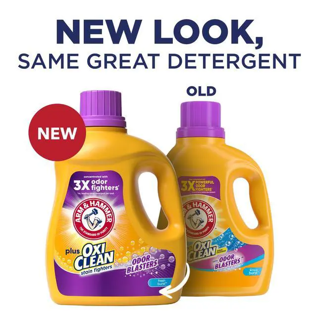 Alt view image 2 of 5 - ARM & HAMMER Plus OxiClean Odor Blasters Liquid Laundry Detergent, 77Loads, Fresh Scent