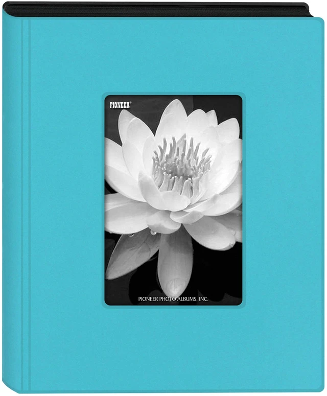Main image of Pioneer KZ-46/AQ Aqua Blue Mini Frame Cover Photo Album, 4"x6"