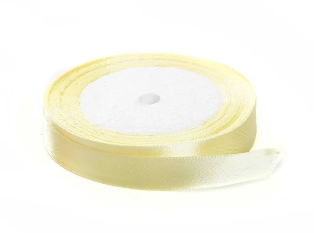 Main image of Satin Ribbon 1/4" x 25yds, Solid Color, Light Yellow