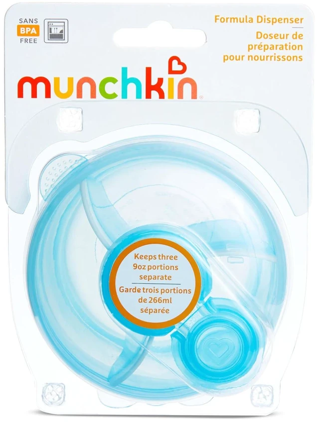 Alt view image 2 of 4 - Munchkin Formula Dispenser, BPA Free, 3 x 9oz Sections, Blue