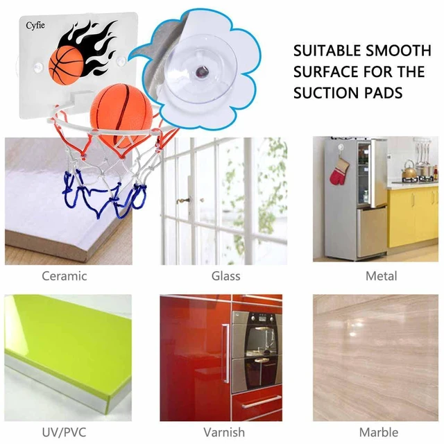 Alt view image 4 of 5 - CYFIE Suction Cup Basketball Hoop Toddler, Bathtub Bath Toys, Slam Dunk Games for Kids Girls Boys Office Desk Bathroom