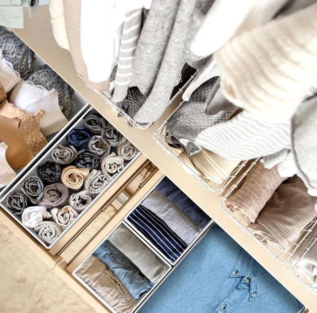 Alt view image 4 of 7 - Set of 4 Gray Simple Houseware Underwear Drawer Organizer