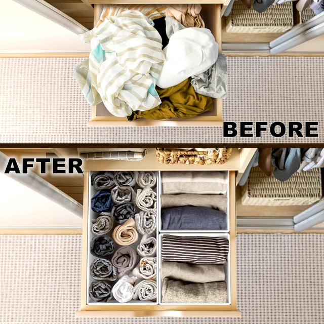 Alt view image 5 of 7 - Set of 4 Gray Simple Houseware Underwear Drawer Organizer