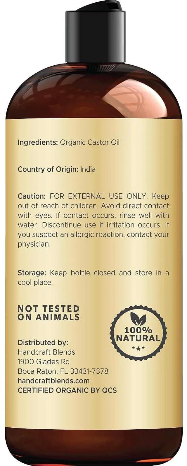 Alt view image 2 of 7 - Handcraft Blends Organic Castor Oil - 16 Fl Oz