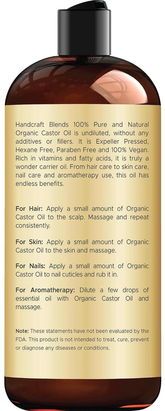 Alt view image 7 of 7 - Handcraft Blends Organic Castor Oil - 16 Fl Oz