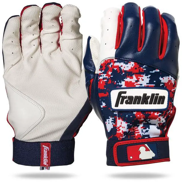 Main image of Franklin Sports MLB Youth Batting Gloves Digitek Camo Premium Leather Baseball Softball Many Sizes Colors