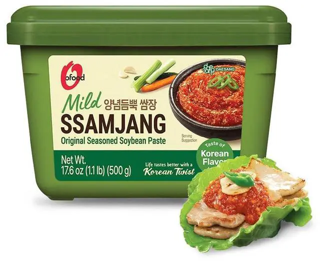 Main image of O'food Ssamjang Soybean Paste Sauce, Mild, 1.0 lb (500g) for BBQ, Lettuce Wraps, Rice, Vegetables, and Meat, Korean Flavor, Bold & Savory